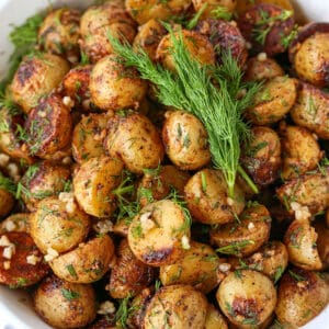 baby potatoes with garlic and dill