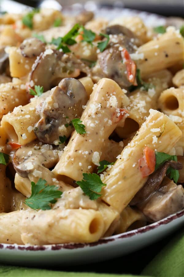 Creamy Mushroom Rigatoni | Mantitlement