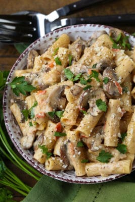 Creamy Mushroom Rigatoni | Mantitlement