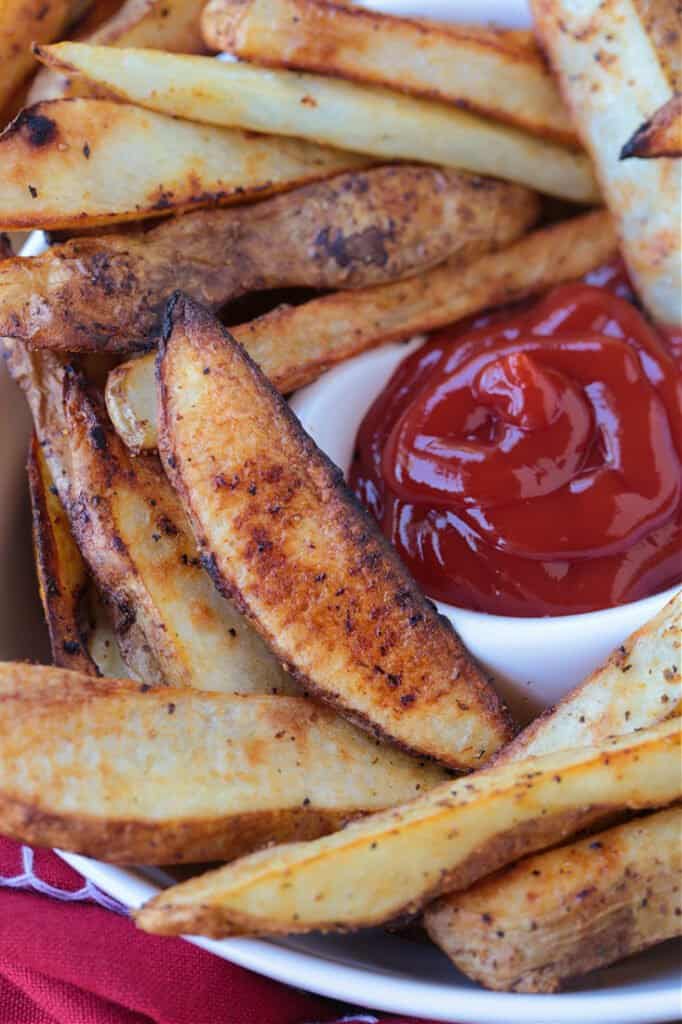 Crispy Baked Steak Fries Mantitlement