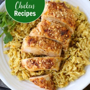 image with baked chicken recipes graphic