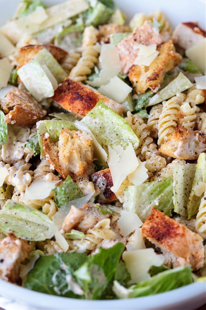 Chicken Caesar Pasta Salad - Mantitlement