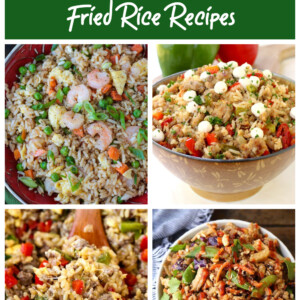collage of fried rice recipes