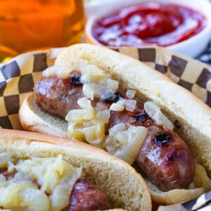 beer brats with onions