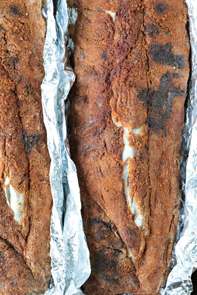 baked racks of ribs with dry rub