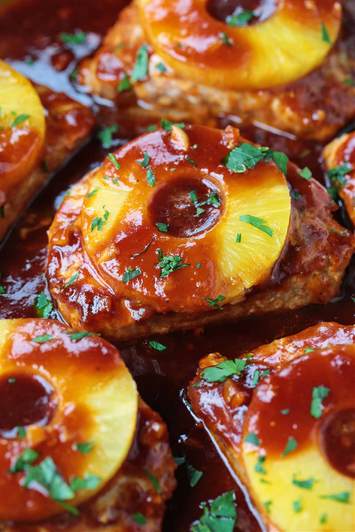 pork chops with pineapple slices in sauce