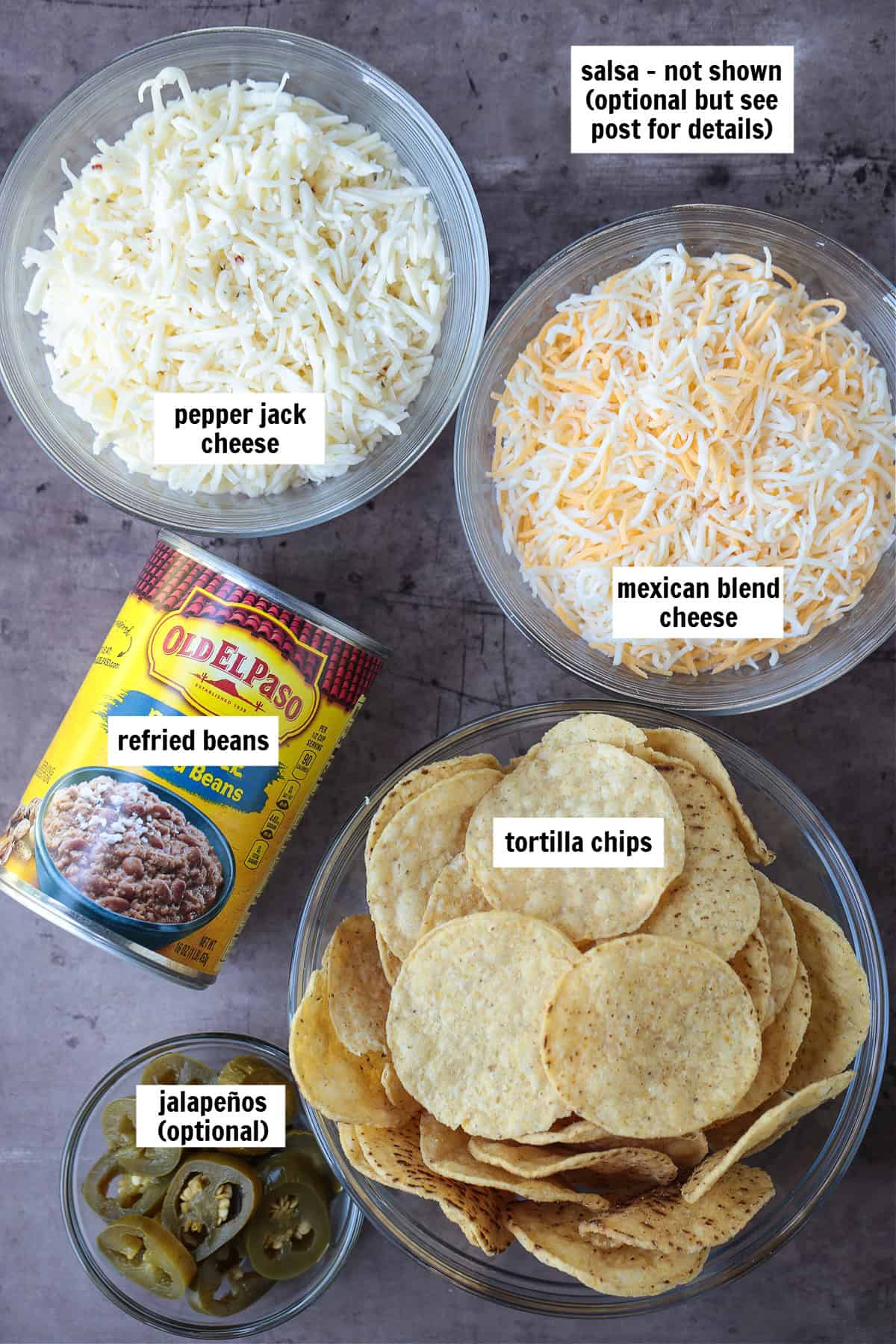 ingredients for making nachos